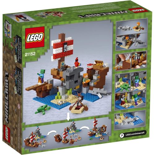  LEGO Minecraft The Pirate Ship Adventure 21152 Building Kit (386 Pieces)