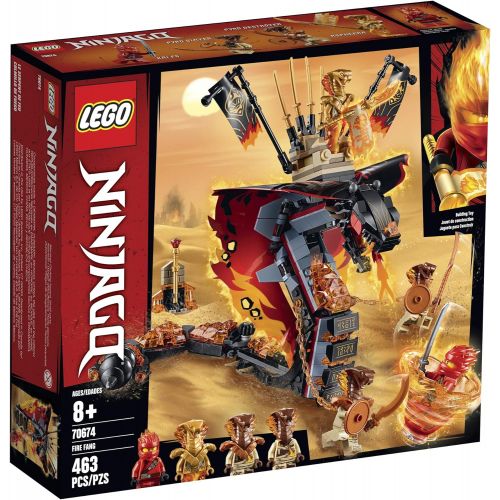  LEGO NINJAGO Fire Fang 70674 Snake Action Toy Building Set with Stud Shooters and Ninja Minifigures Characters, Perfect for Group Play (463 Pieces)