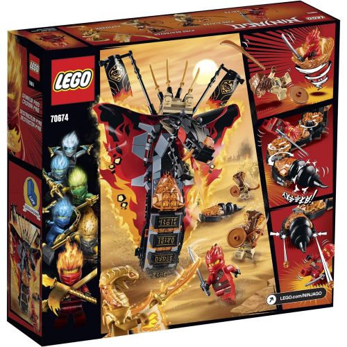  LEGO NINJAGO Fire Fang 70674 Snake Action Toy Building Set with Stud Shooters and Ninja Minifigures Characters, Perfect for Group Play (463 Pieces)