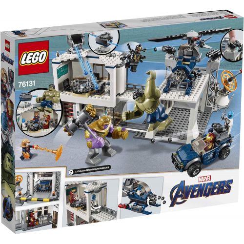  LEGO Marvel Avengers Compound Battle 76131 Building Set includes Toy Car, Helicopter, and popular Avengers Characters Iron Man, Thanos and more (699 Pieces)