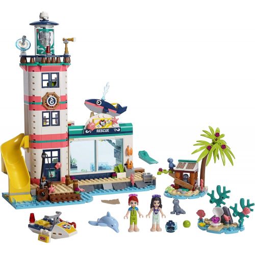  LEGO Friends Lighthouse Rescue Center 41380 Building Kit with Lighthouse Model and Tropical Island Includes Mini Dolls and Toy Animals for Pretend Play (602 Pieces)