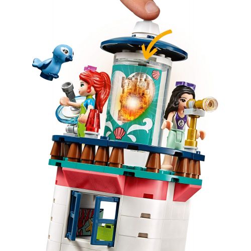  LEGO Friends Lighthouse Rescue Center 41380 Building Kit with Lighthouse Model and Tropical Island Includes Mini Dolls and Toy Animals for Pretend Play (602 Pieces)