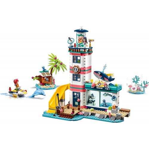  LEGO Friends Lighthouse Rescue Center 41380 Building Kit with Lighthouse Model and Tropical Island Includes Mini Dolls and Toy Animals for Pretend Play (602 Pieces)