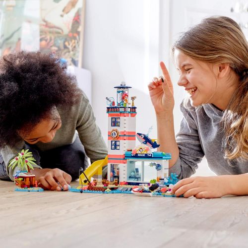  LEGO Friends Lighthouse Rescue Center 41380 Building Kit with Lighthouse Model and Tropical Island Includes Mini Dolls and Toy Animals for Pretend Play (602 Pieces)