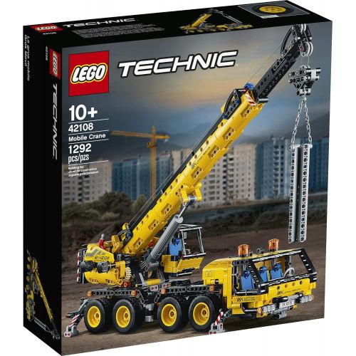  LEGO Technic Mobile Crane 42108 Building Kit, A Super Model Crane to Build for Any Fan of Construction Toys, New 2020 (1,292 Pieces)