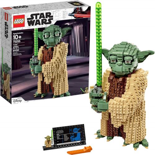  LEGO Star Wars: Attack of The Clones Yoda 75255 Yoda Building Model and Collectible Minifigure with Lightsaber (1,771 Pieces)