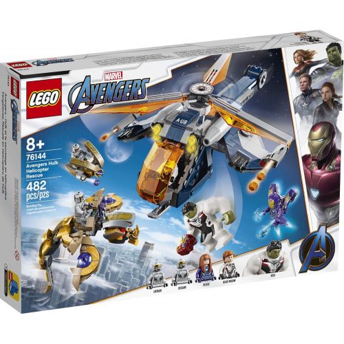  LEGO Marvel Avengers Hulk Helicopter Rescue 76144 Building Kit (482 Pieces)