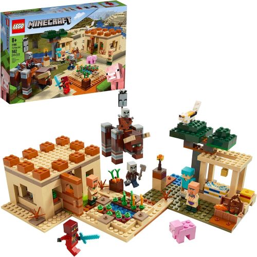  LEGO Minecraft The Villager Raid 21160 Building Toy Action Playset for Boys and Girls Who Love Minecraft, New 2020 (562 Pieces)