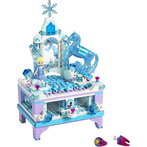  LEGO Disney Frozen II Elsa’s Jewelry Box Creation 41168 Disney Jewelry Box Building Kit with Elsa Mini Doll and Nokk Figure for Creative Play (300 Pieces)