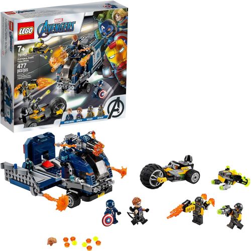  LEGO Marvel Avengers Truck Take-Down 76143 Captain America and Hawkeye Superhero Action, Cool Minifigures and Vehicles, New 2020 (477 Pieces)