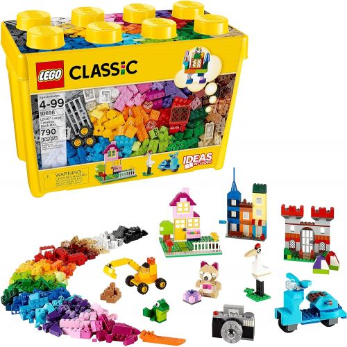  LEGO Classic Large Creative Brick Box 10698 Build Your Own Creative Toys, Kids Building Kit (790 Pieces)