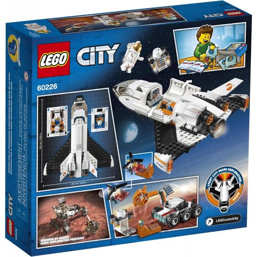  LEGO City Space Mars Research Shuttle 60226 Space Shuttle Toy Building Kit with Mars Rover and Astronaut Minifigures, Top STEM Toy for Boys and Girls (273 Pieces)