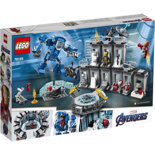  LEGO Marvel Avengers Iron Man Hall of Armor 76125 Building Kit Marvel Tony Stark Iron Man Suit Action Figures (524 Pieces)