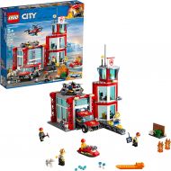 LEGO City Fire Station 60215 Fire Rescue Tower Building Set with Emergency Vehicle Toys includes Firefighter Minifigures for Creative Play (509 Pieces)