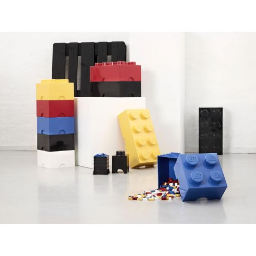  LEGO Brick 4 Knobs Stackable Storage Box, Medium Stone Grey, 5.7 Litre