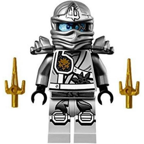  LEGO Ninjago Minifigure - Zane Titanium Ninja with Gold Sai Weapons (70748)