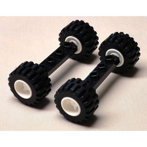  LEGO 21mm x 12mm Set of Two Axles with Wheels and Tires