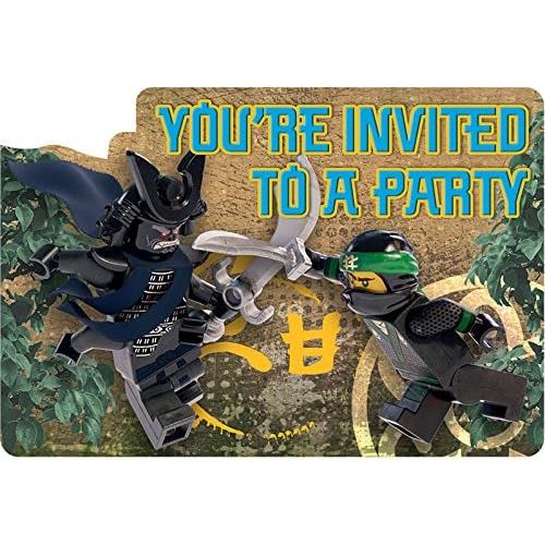  Lego Ninjago Movie Party Invitations (8 Pack)