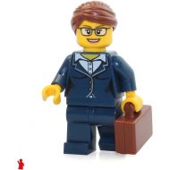 LEGO City Minifigure: Businesswoman (Dark Blue Pants Suit, Glasses) 60134