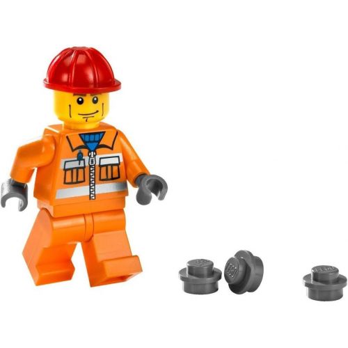  Lego City Builder Set #5610 Hard Hat Construction Worker with Small Cement Mixer