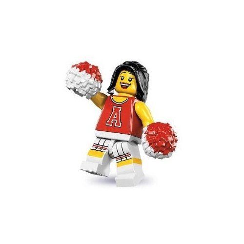  Lego Series 8 Red Cheerleader Mini Figure
