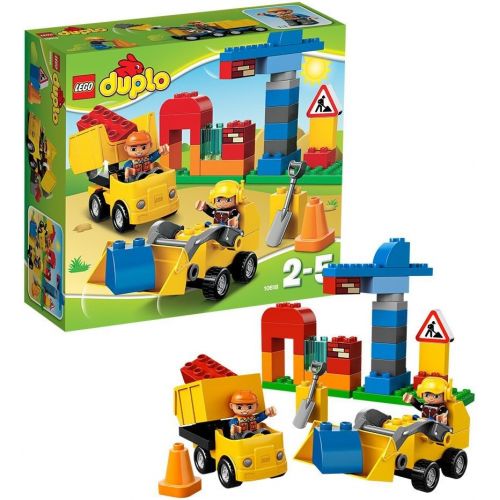  4KIDS Toy / Game Lego Duplo My First Construction Site 10518 With Truck, Crane And Front Loader - Made In Denmark