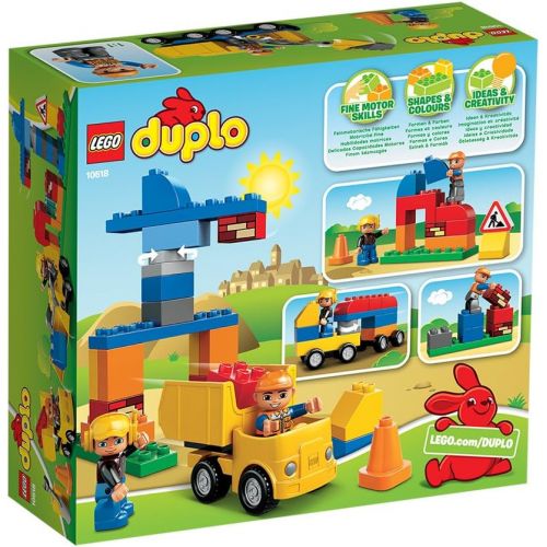  4KIDS Toy / Game Lego Duplo My First Construction Site 10518 With Truck, Crane And Front Loader - Made In Denmark