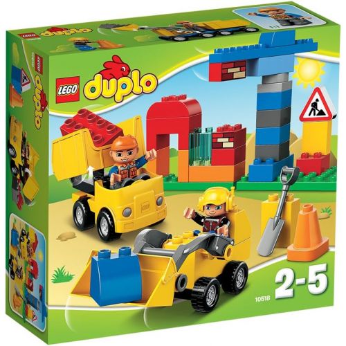  4KIDS Toy / Game Lego Duplo My First Construction Site 10518 With Truck, Crane And Front Loader - Made In Denmark
