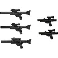 LEGO Star Wars Minifigure Blaster Guns Accessories 5 Pieces (3 Long Blasters, 2 Short Blasters)