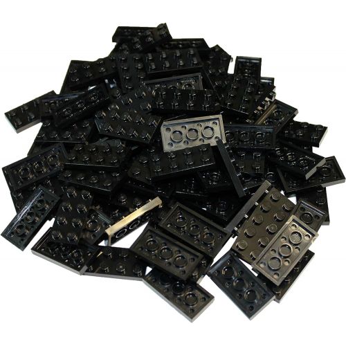  LEGO Parts and Pieces: Black 2x4 Plate x100