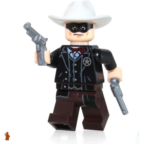  LEGO Minifigure: Lone Ranger with 2 Silver Revolvers (2013 Version)