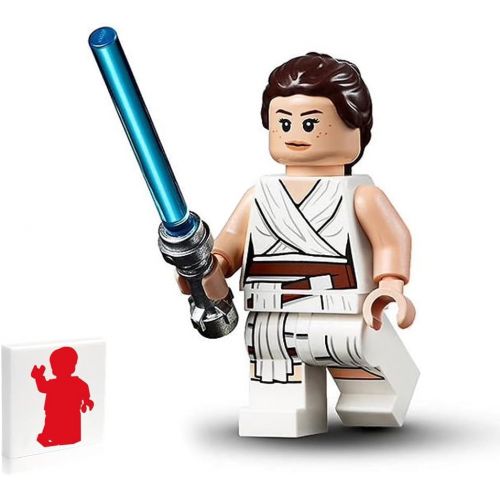  LEGO Star Wars The Rise of Skywalker Minifigure - Rey in White Robe (with Lightsaber and Display Stand) 75250