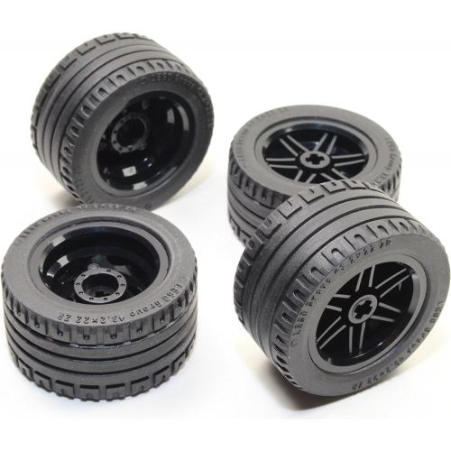  LEGO Technic 8pc Black Wheel and Tire Set (Mindstorms nxt ev3 tyre) 56145 44309