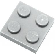 LEGO Light Gray (Medium Stone Grey) 2x2 Plate x100