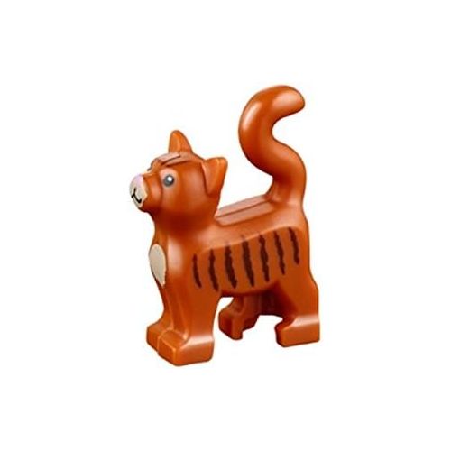  LEGO Animal Standing Cat Kitten Dark Orange Pet from Minifigures Friends x1 Loose