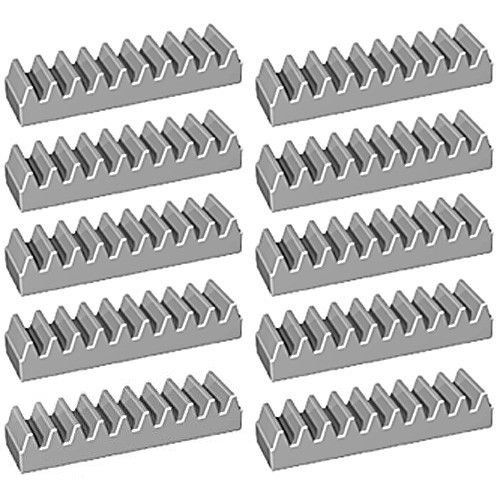  LEGO Technic NEW LIGHT GREY RACK GEAR SET Track Kit 1x4 Part Piece brick Mindstorms NXT robot robotics assortment pack ev3 motor (Pack of 10 pcs)