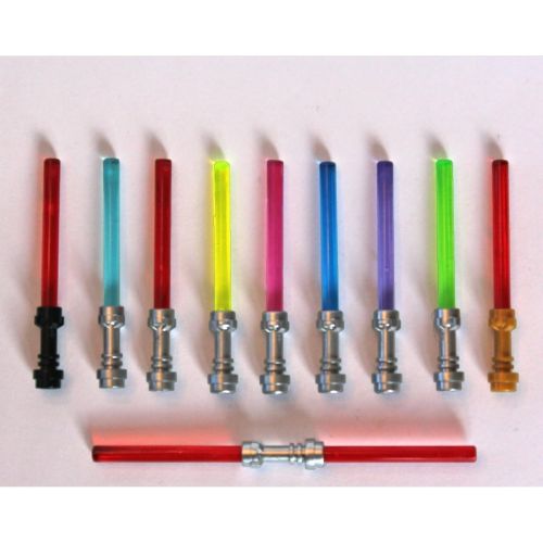  LEGO Star Wars Lightsaber Lot - 10 Rare Colors & Hilts