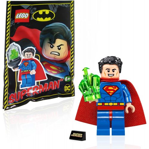  LEGO DC Super Heroes Minifigure - Superman (with Kryptonite and Display Stand) 76096