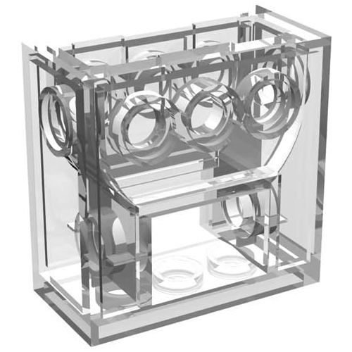  LEGO Technic COMPLETE GEARBOX ASSEMBLY 2 x 4 x 3 1/3 Trans-Clear Wormbox gear motor REDUCER block Mindstorms robotics ev3 NXT transparent robot building power functions part 6588