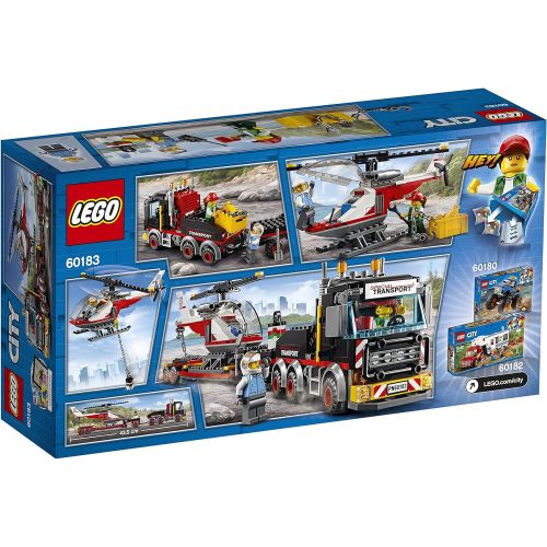  LEGO City Great Vehicles Heavy Cargo Transport Playset, Toy Truck & Helicopter, Construction Set for Kids