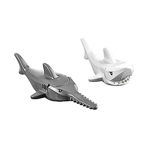  LEGO Great White Shark and Sawfish Combo (with Sea Plant, Jewel, and Fish) 60095