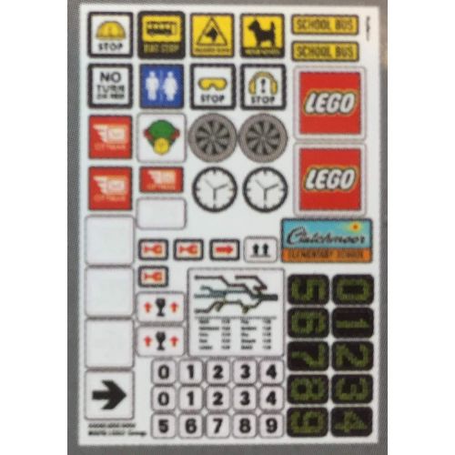  LEGO Signs and Decals Accessories (Xtra) 17 Total Pieces with 5 Decal Sheets