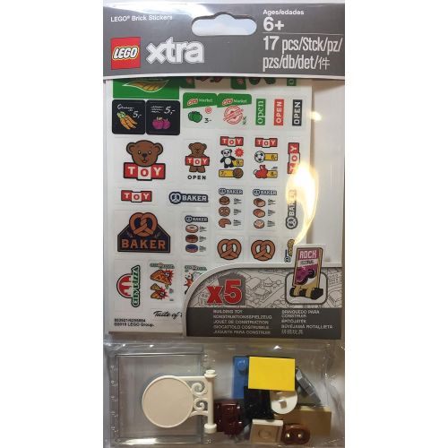  LEGO Signs and Decals Accessories (Xtra) 17 Total Pieces with 5 Decal Sheets