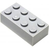 LEGO Parts and Pieces: Light Gray (Medium Stone Grey) 2x4 Brick x20