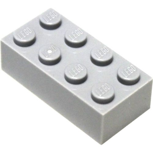  LEGO Parts and Pieces: Light Gray (Medium Stone Grey) 2x4 Brick x20