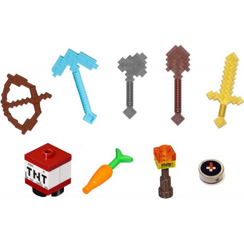  LEGO Minecraft Minifigure Accessory and Weapon Pack (for Steve Alex)