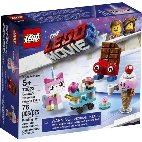  LEGO The LEGO Movie 2 Unikitty’s Sweetest Friends EVER! 70822 Pretend Play Food and Friends Building Kit for Girls and Boys, Unikitty LEGO Set (76 Pieces) (Discontinued by Manufact