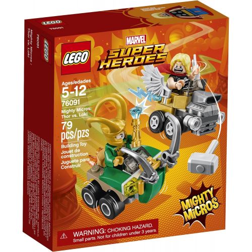  LEGO Marvel Super Heroes Mighty Micros: Thor vs. Loki 76091 Building Kit (79 Piece)