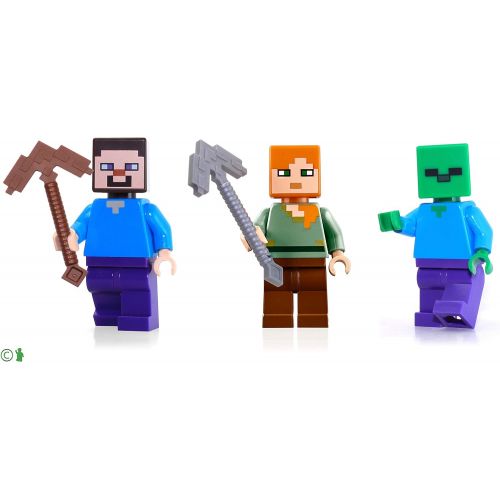  LEGO Minecraft Combo Pack - Steve, Alex, and Zombie Minifigures