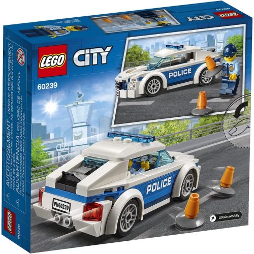  LEGO City Police Patrol Toy Car, Cop Minifigure Accessories, Police Toys for Kids